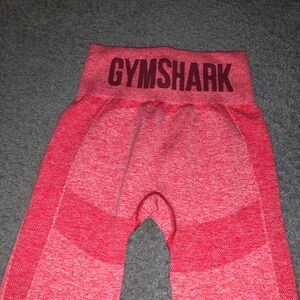 gymshark orange/coral logo marbled workout leggings size xs